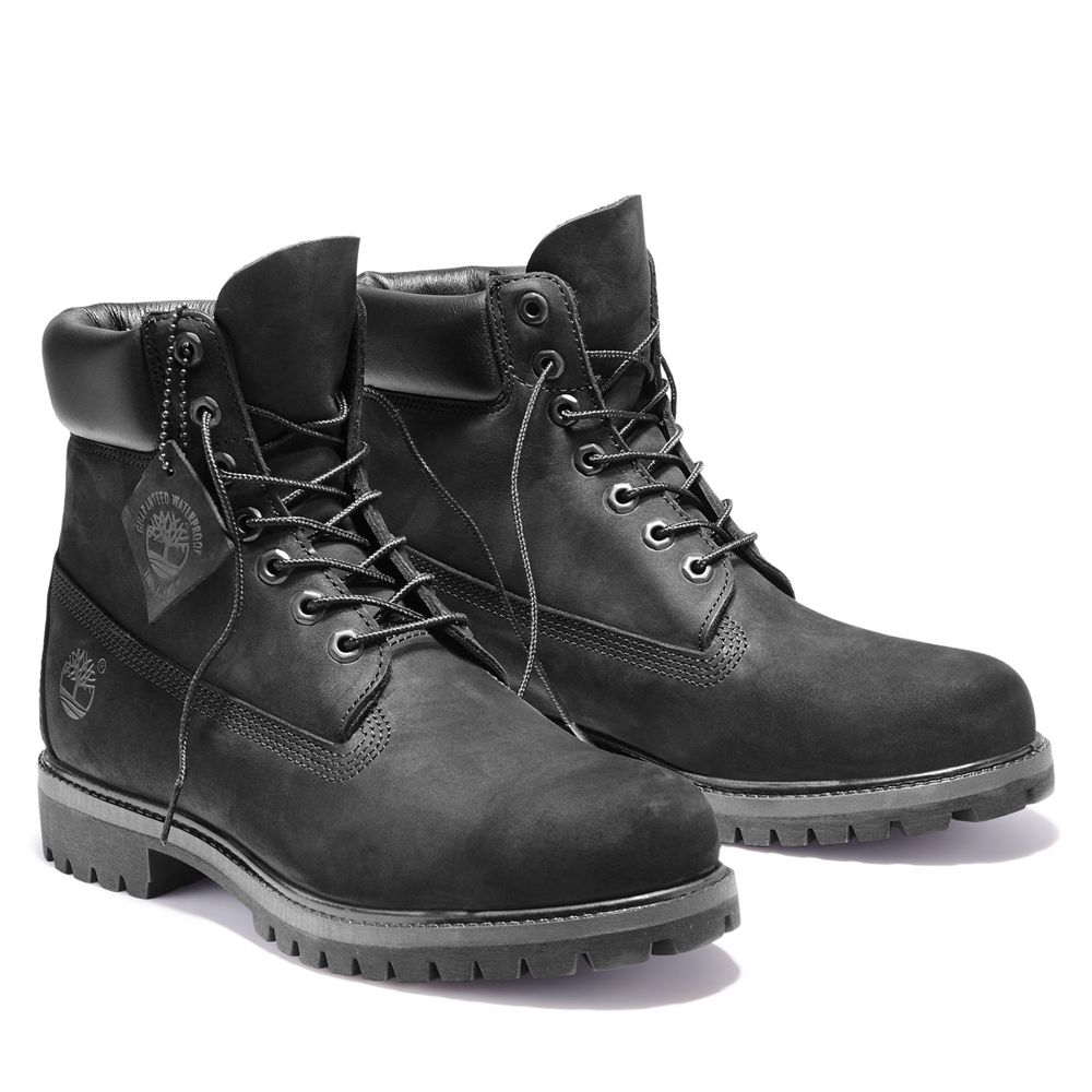 Timberland Μποτες Χιονιού Ανδρικα Μαυρα - 6-Inch Premium Waterproof - Greece 0619824-VG